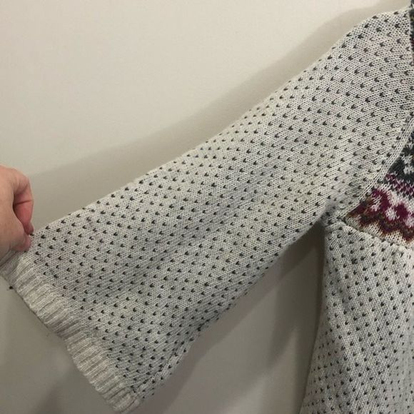 3/$25 Dex Fair Isle Bell Sleeve Cardigan Size S - Picture 5 of 6